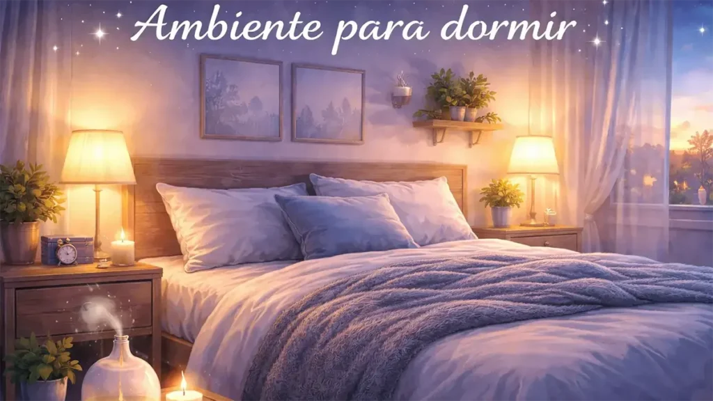 ambiente ideal para dormir con luz tenue y espacio ordenado